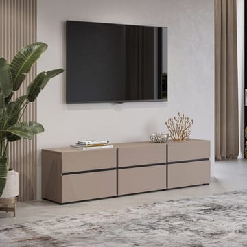 Tv-bänk Kors 3 luckor med 3 lådor - Kongo - Svart - Möbler - TV- & Mediamöbler - TV bänk & mediabänk