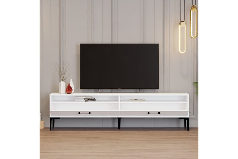 Tv-bänk Laggartorp 180 cm - Vit - Möbler - TV- & Mediamöbler - TV bänk & mediabänk