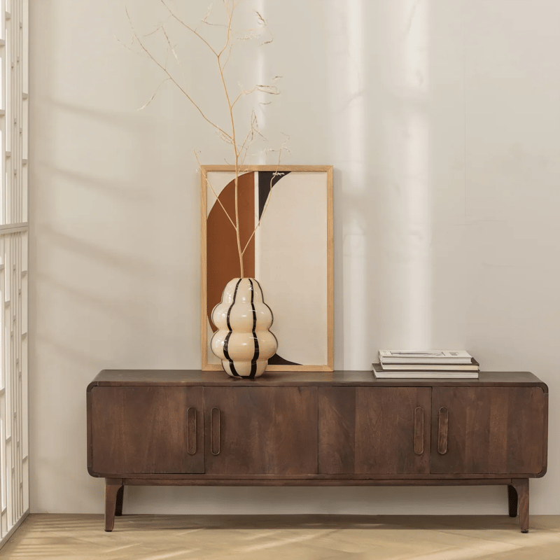 Tv-bänk Liya 150 cm - Mörkbrun - Möbler - TV- & Mediamöbler - TV bänk & mediabänk