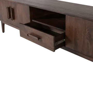 Tv-bänk Liya 200 cm - Mörkbrun - Möbler - TV- & Mediamöbler - TV-skåp