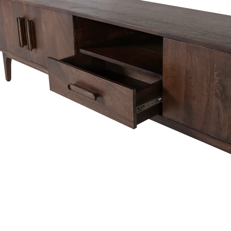 Tv-bänk Liya 200 cm - Mörkbrun - Möbler - TV- & Mediamöbler - TV-skåp