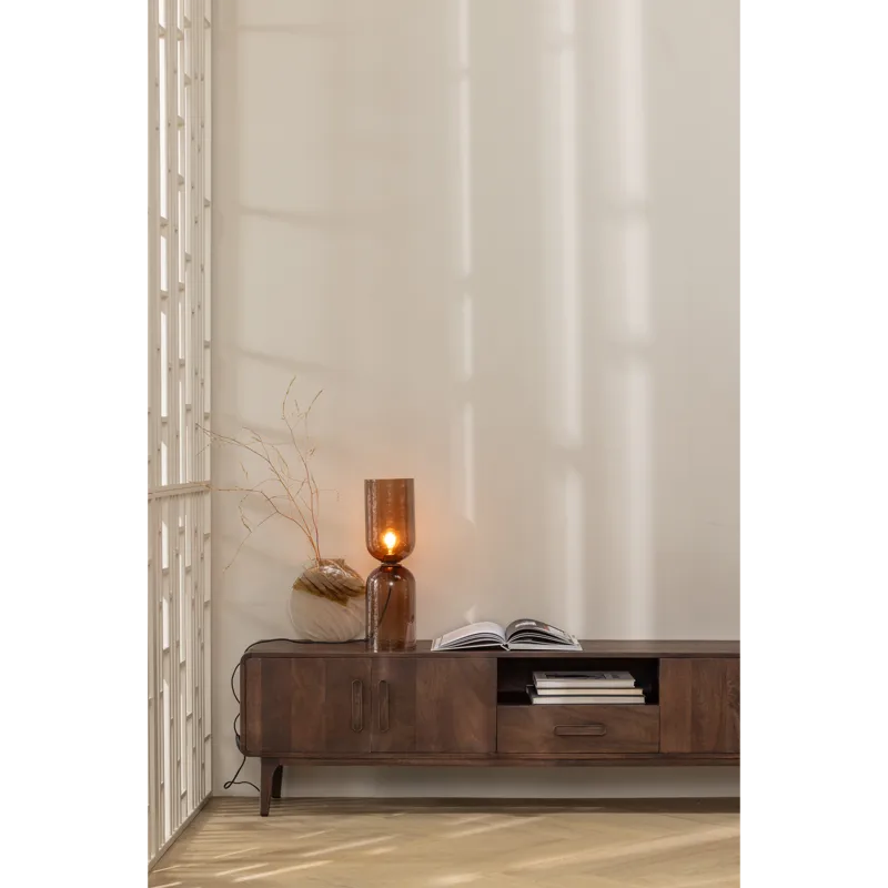 Tv-bänk Liya 200 cm - Mörkbrun - Möbler - TV- & Mediamöbler - TV-skåp