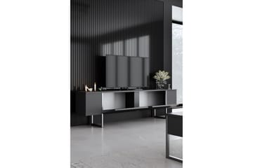Tv-bänk Luxe 180 cm - Antracit/Silver - Möbler - TV- & Mediamöbler - TV bänk & mediabänk