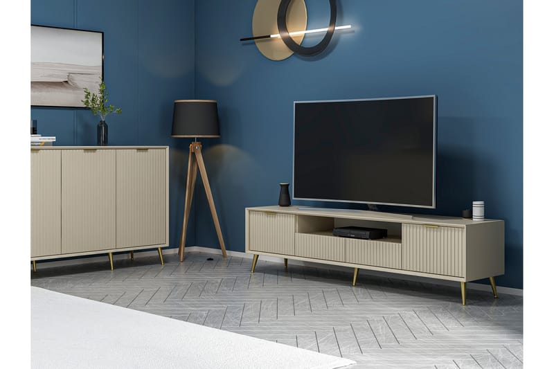Tv-bänk Luxe 180 cm - Sandsten - Möbler - TV- & Mediamöbler - TV bänk & mediabänk