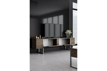 Tv-bänk Luxe 180 cm - Valnöt/Silver - Möbler - TV- & Mediamöbler - TV bänk & mediabänk