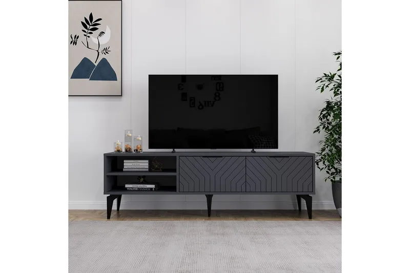 TV-bänk Lyven Antracit - Antracit - Möbler - TV- & Mediamöbler - TV bänk & mediabänk