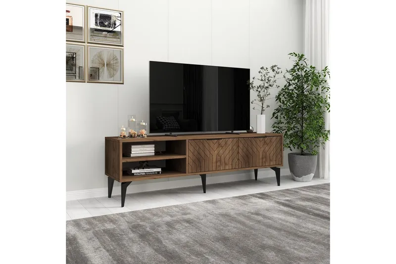 TV-bänk Lyven Valnöt - Valnöt - Möbler - TV- & Mediamöbler - TV bänk & mediabänk