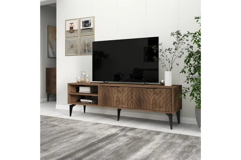 TV-bänk Lyven Valnöt - Valnöt - Möbler - TV- & Mediamöbler - TV bänk & mediabänk