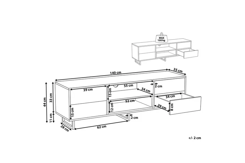 TV-bänk Maine - Möbler - TV- & Mediamöbler - TV bänk & mediabänk