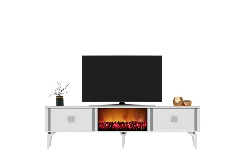 Tv-bänk Male 150 cm - Silver - TV bänk & mediabänk