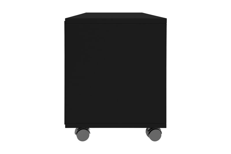 TV-bänk med hjul svart 90x35x35 cm spånskiva - Svart - TV bänk & mediabänk