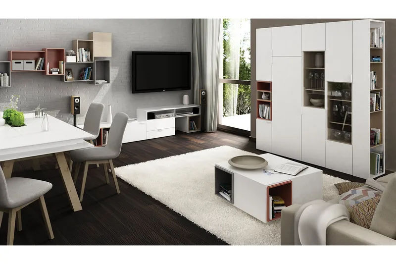 4You Mediabänk 187 cm Vit - VOX - Möbler - TV- & Mediamöbler - TV bänk & mediabänk