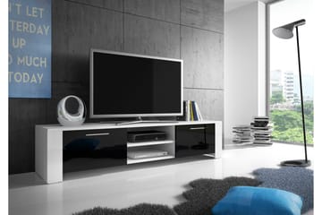 Aliza TV-bänk 166 cm - Vit/Svart - Möbler - TV- & Mediamöbler - TV bänk & mediabänk