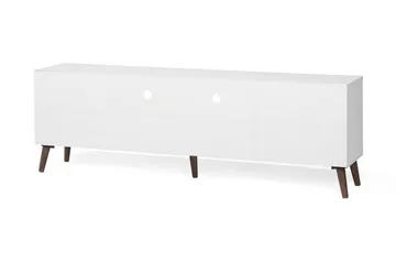Alloa Golvstående TV Bänk 180 cm med Förvaring i Ljust Trä - Vit - Möbler - TV- & Mediamöbler - TV bänk & mediabänk