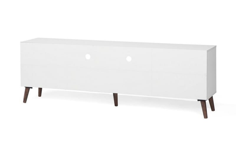 Alloa Golvstående TV Bänk 180 cm med Förvaring i Ljust Trä - Vit - Möbler - TV- & Mediamöbler - TV bänk & mediabänk