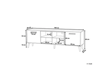 Alloa Tv-Bänk 40x180 cm - Trä/Natur - Möbler - TV- & Mediamöbler - TV bänk & mediabänk