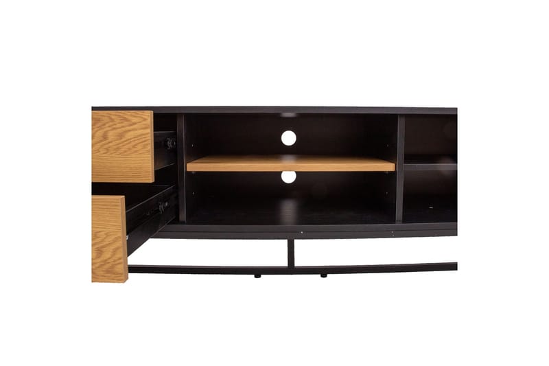 Amsterdam TV-nivå 160 cm Ek/Svart - Möbler - TV- & Mediamöbler - TV bänk & mediabänk