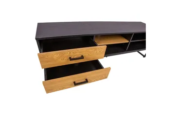 Amsterdam TV-nivå 160 cm Ek/Svart - Möbler - TV- & Mediamöbler - TV bänk & mediabänk