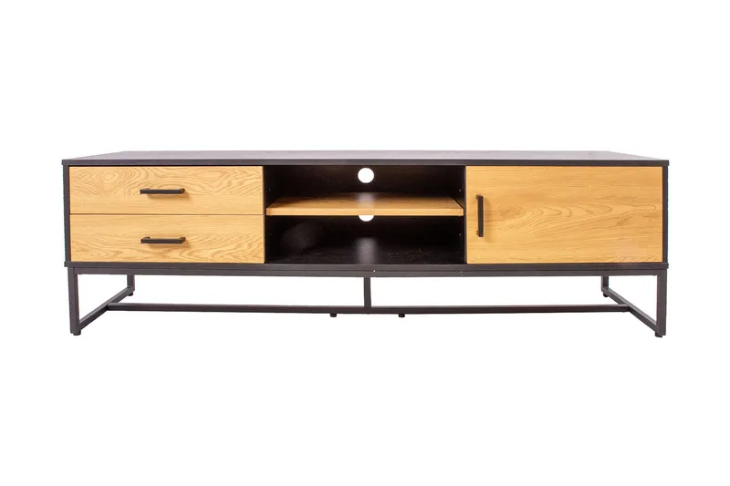 Amsterdam TV-nivå 160 cm Ek/Svart - Möbler - TV- & Mediamöbler - TV bänk & mediabänk