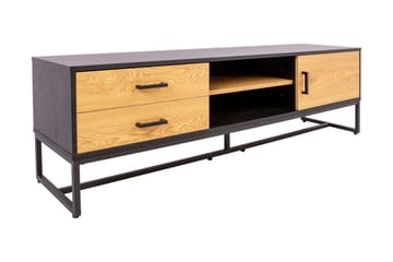 Amsterdam TV-nivå 160 cm Ek/Svart - Möbler - TV- & Mediamöbler - TV bänk & mediabänk