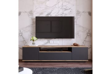 Anari Tv-bänk 180 cm med Hylla - Antracit/Natur - Möbler - TV- & Mediamöbler - TV bänk & mediabänk