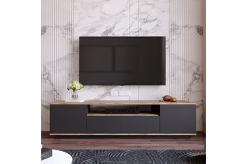 Anari Tv-bänk 180 cm med Hylla - Antracit/Natur - Möbler - TV- & Mediamöbler - TV bänk & mediabänk