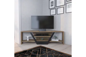 Andifli Golvstående Tv Bänk 120 cm med Förvaring i Valnöt - Brun - Möbler - TV- & Mediamöbler - TV bänk & mediabänk