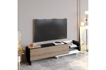 Andifli Golvstående Tv Bänk 165 cm med Förvaring i Målat Trä - Antracit - Möbler - TV- & Mediamöbler - TV bänk & mediabänk