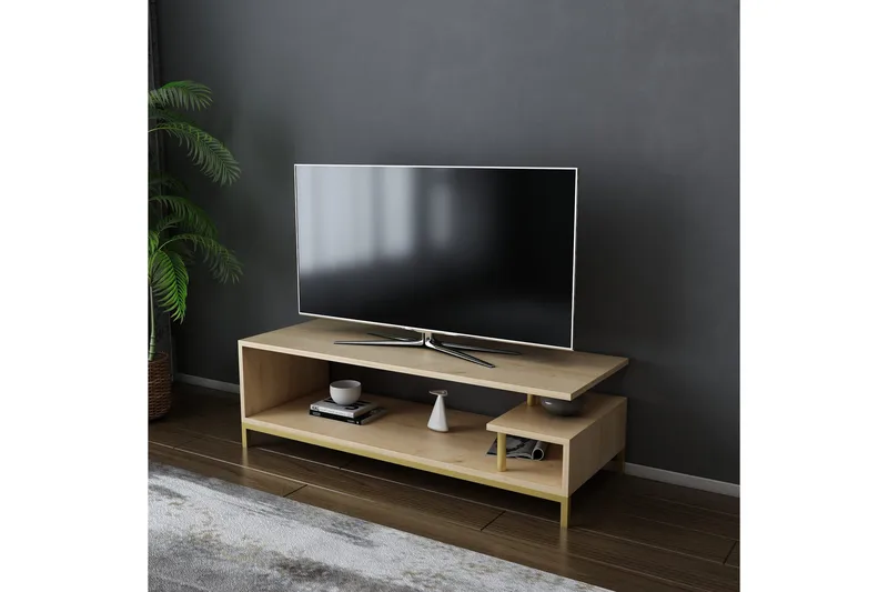 Andifli Tv-bänk 120x37,6 cm - Guld - Möbler - TV- & Mediamöbler - TV bänk & mediabänk