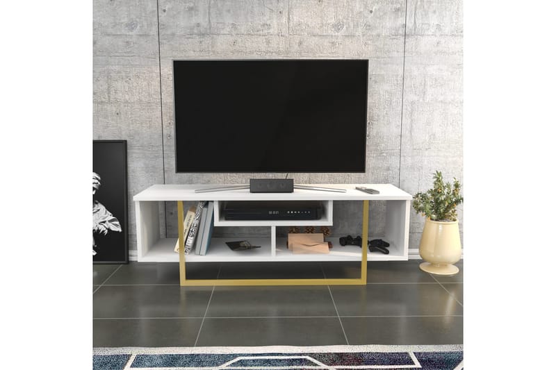 Andifli Tv-bänk 120x40,2 cm - Guld - Möbler - TV- & Mediamöbler - TV bänk & mediabänk