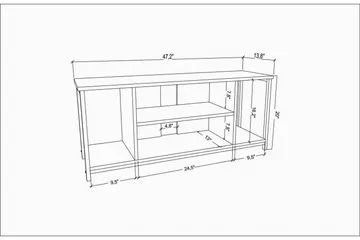 Andifli Tv-bänk 120x50,8 cm - Svart - Möbler - TV- & Mediamöbler - TV bänk & mediabänk