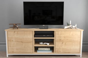 Andifli Tv-bänk 140x50,8 cm - Vit - Möbler - TV- & Mediamöbler - TV bänk & mediabänk