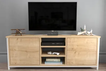 Andifli Tv-bänk 140x50,8 cm - Vit - Möbler - TV- & Mediamöbler - TV bänk & mediabänk