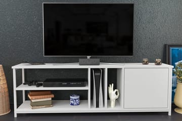 Andifli Tv-bänk 140x50,8 cm - Vit - Möbler - TV- & Mediamöbler - TV bänk & mediabänk