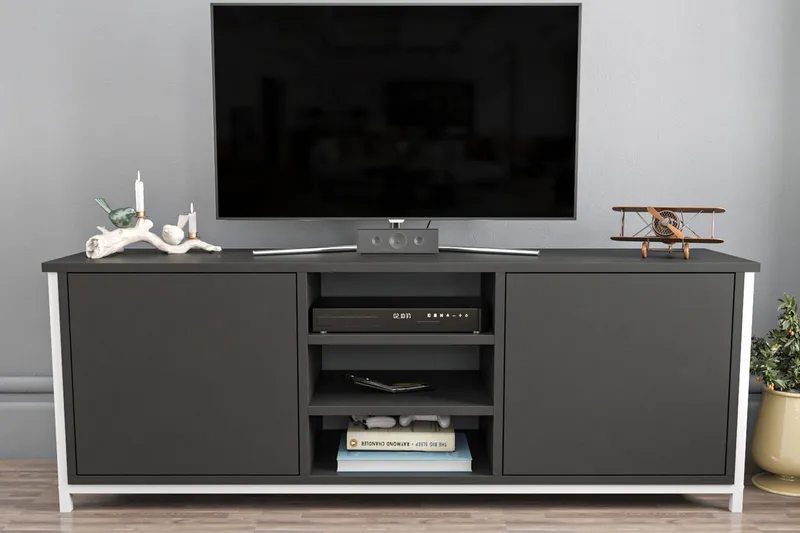 Andifli Tv-bänk 140x50,8 cm - Vit - Möbler - TV- & Mediamöbler - TV bänk & mediabänk