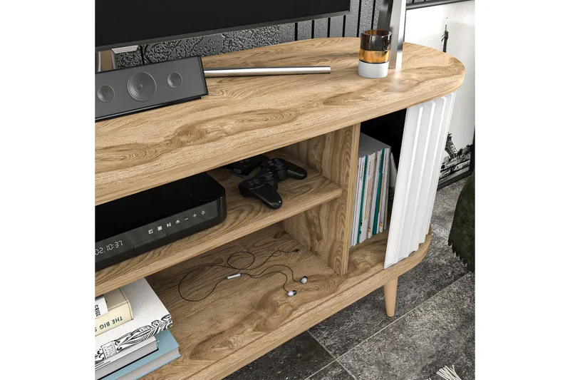 Andifli Tv-bänk 140x64 cm - Brun - Möbler - TV- & Mediamöbler - TV bänk & mediabänk