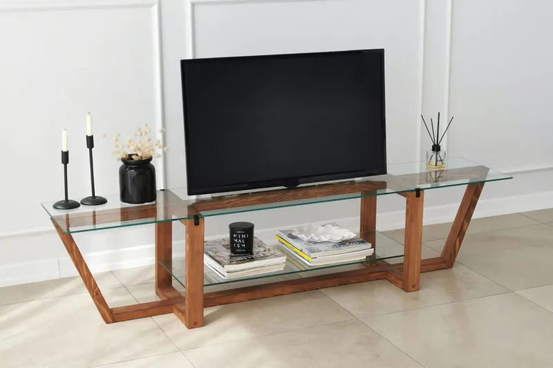 Andifli Tv-bänk 158x35 cm - Brun - Möbler - TV- & Mediamöbler - TV bänk & mediabänk