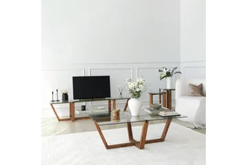 Andifli Tv-bänk 158x35 cm - Brun - Möbler - TV- & Mediamöbler - TV bänk & mediabänk