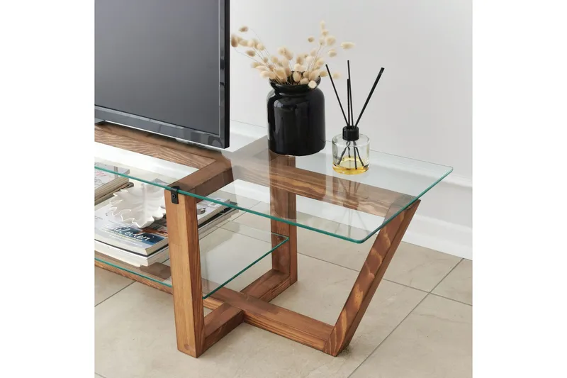 Andifli Tv-bänk 158x35 cm - Brun - Möbler - TV- & Mediamöbler - TV bänk & mediabänk