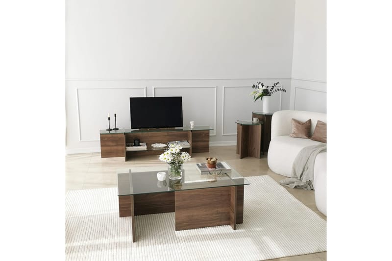 Andifli Tv-bänk 158x40 cm - Brun - Möbler - TV- & Mediamöbler - TV bänk & mediabänk