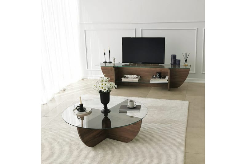 Andifli Tv-bänk 158x40 cm - Brun - Möbler - TV- & Mediamöbler - TV bänk & mediabänk