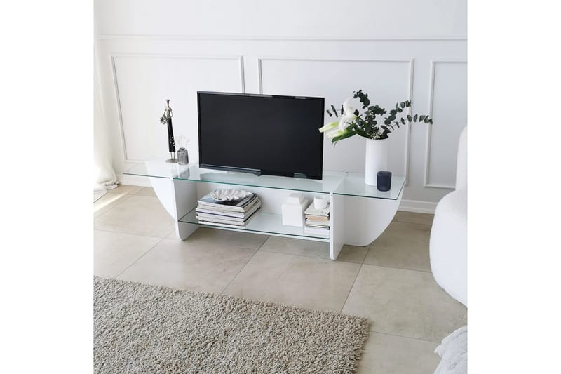 Andifli Tv-bänk 158x40 cm - Vit - Möbler - TV- & Mediamöbler - TV bänk & mediabänk