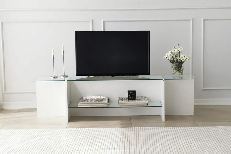 Andifli Tv-bänk 158x40 cm - Vit - Möbler - TV- & Mediamöbler - TV bänk & mediabänk