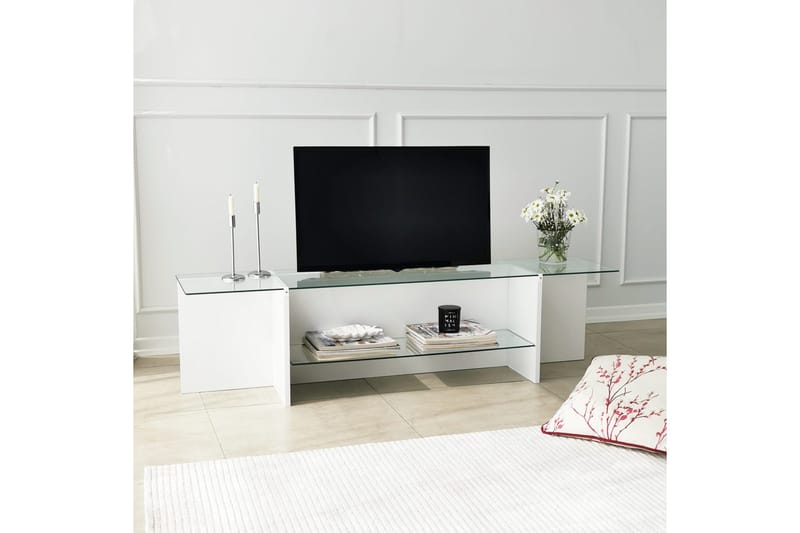 Andifli Tv-bänk 158x40 cm - Vit - Möbler - TV- & Mediamöbler - TV bänk & mediabänk