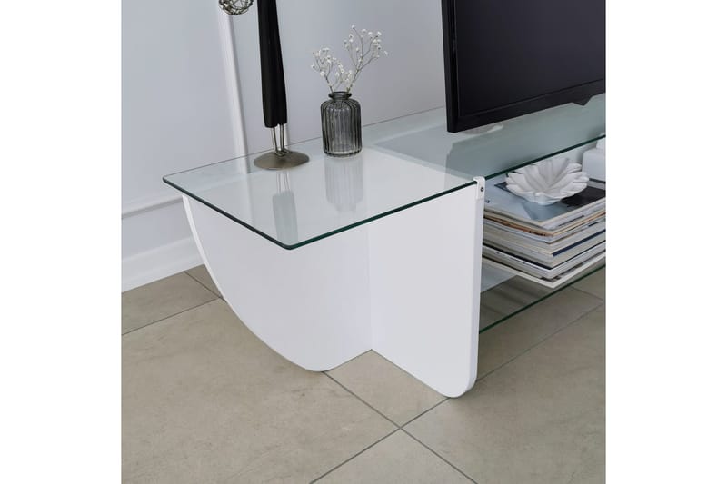 Andifli Tv-bänk 158x40 cm - Vit - Möbler - TV- & Mediamöbler - TV bänk & mediabänk