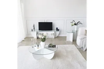 Andifli Tv-bänk 158x40 cm - Vit - Möbler - TV- & Mediamöbler - TV bänk & mediabänk