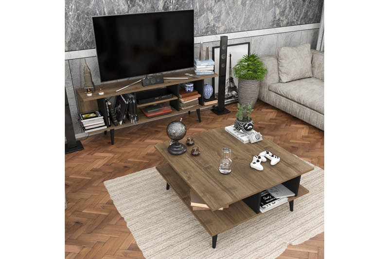 Andifli Tv-bänk 160x38,6 cm - Brun - Möbler - TV- & Mediamöbler - TV bänk & mediabänk