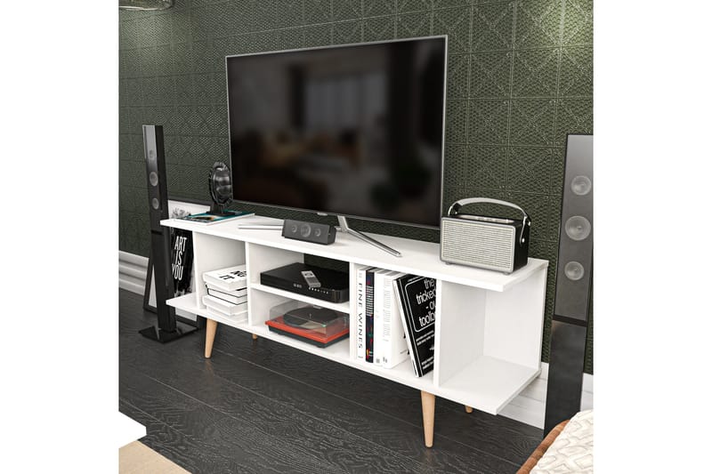 Andifli Tv-bänk 160x38,6 cm - Vit - Möbler - TV- & Mediamöbler - TV bänk & mediabänk