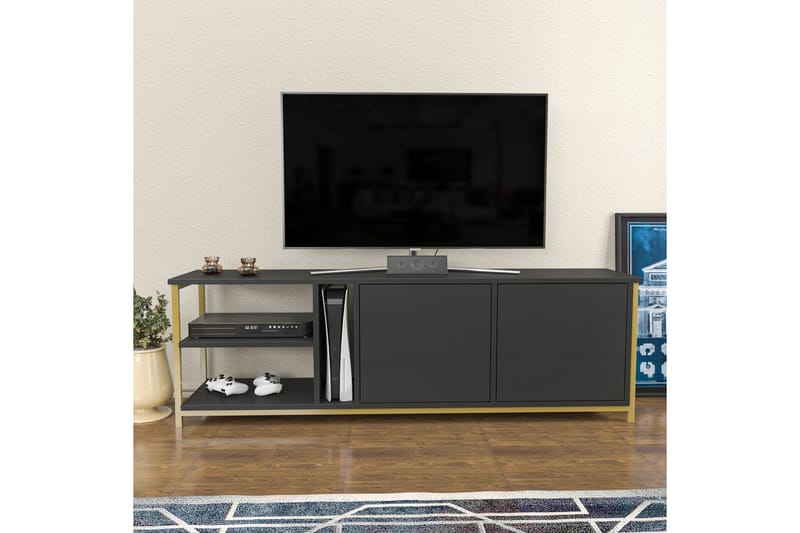 Andifli Tv-bänk 160x50,8 cm - Antracit - Möbler - TV- & Mediamöbler - TV bänk & mediabänk