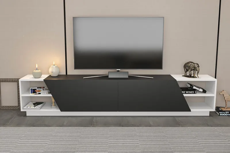 Andifli Tv-bänk 240x47,4 cm - Vit - Möbler - TV- & Mediamöbler - TV bänk & mediabänk